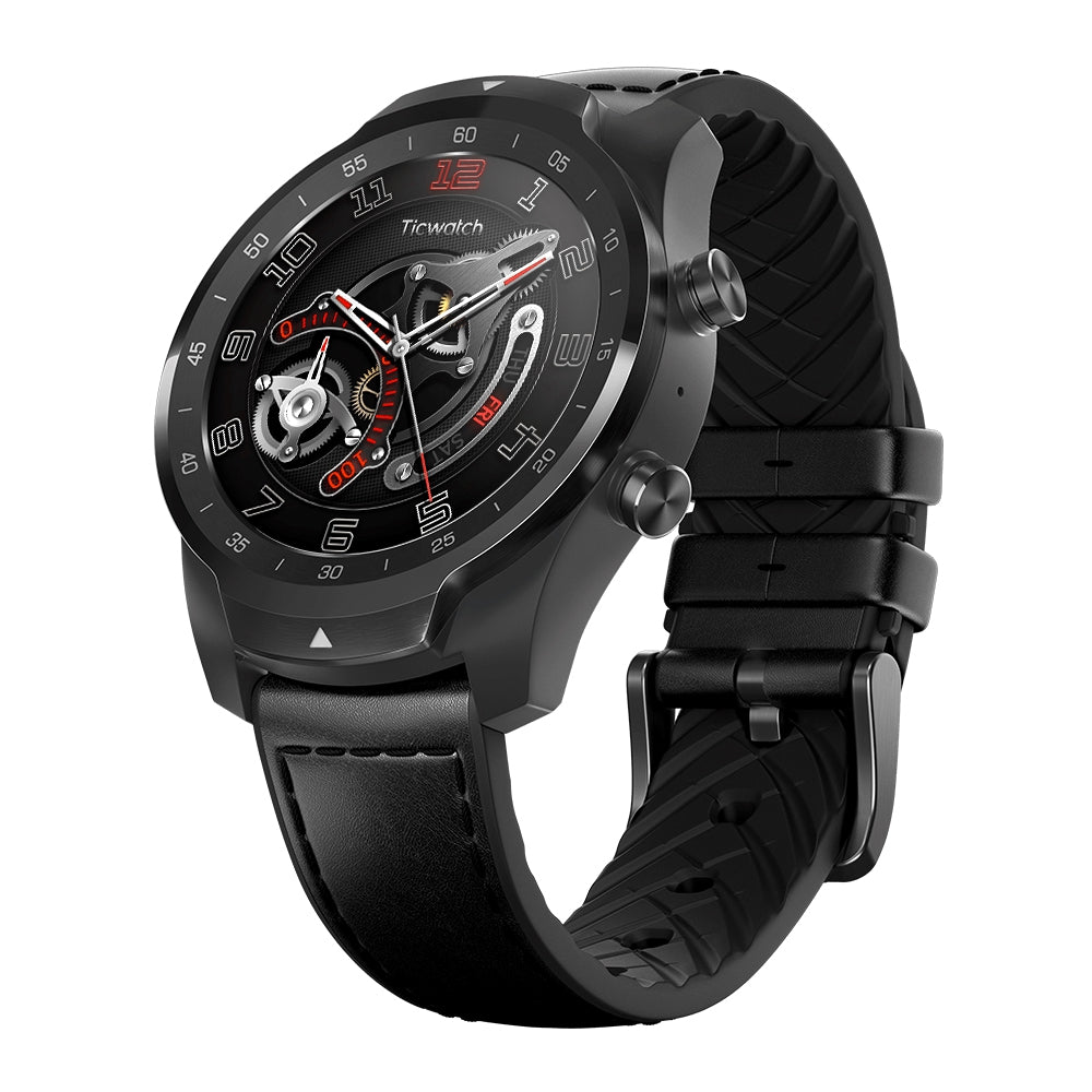Ticwatch Pro 1.4 inch Bluetooth Sports Smart Watch IP68 Waterproof Built-in GPS NFC Heart Rate Monitor