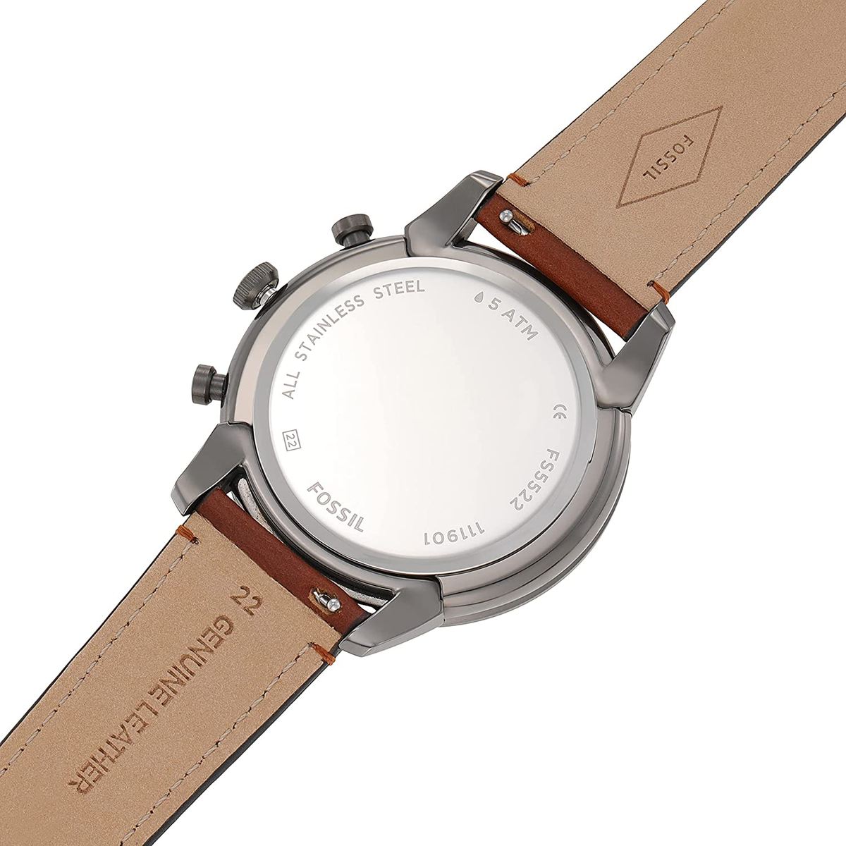 Fossil Men's Townsman Stainless Steel and Leather Casual Quartz Chronograph Watch