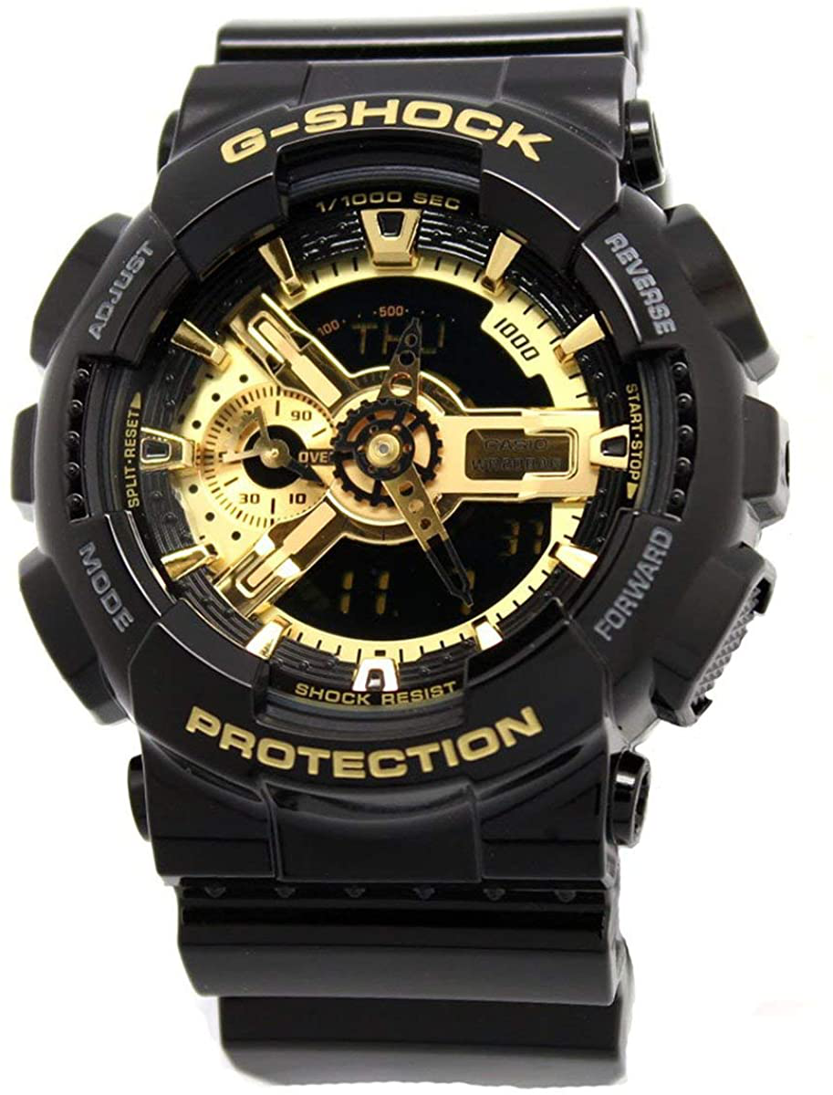 Casio G-Shock Men's Military GA-110 Watch, Black/Gold, One Size