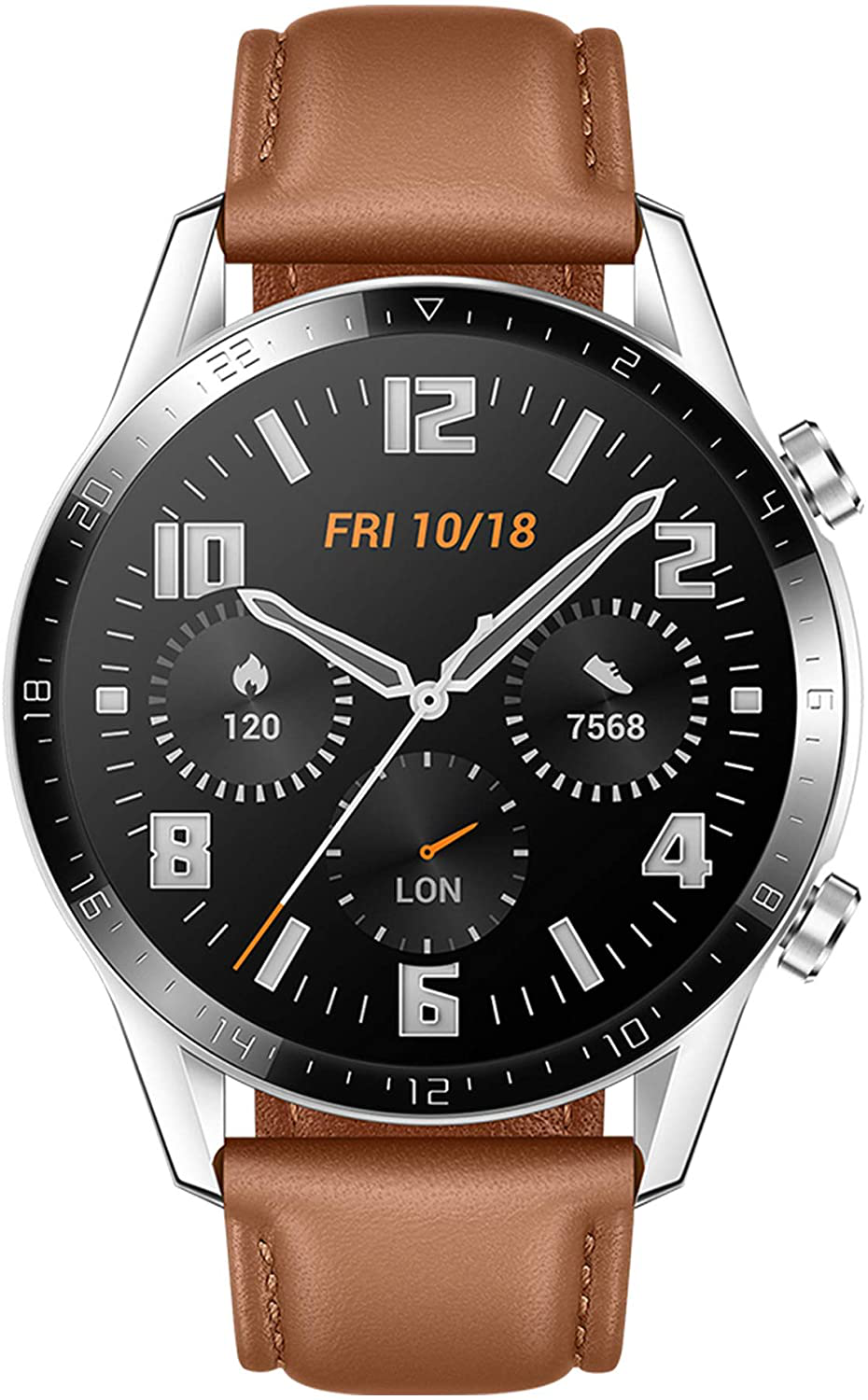 HUAWEI Watch GT 2 2019 Bluetooth SmartWatch, Longer Lasting 2 Weeks Battery Life, Waterproof, Compatible with iPhone and Android, 46mm No Warranty International Version (Pebble Brown)