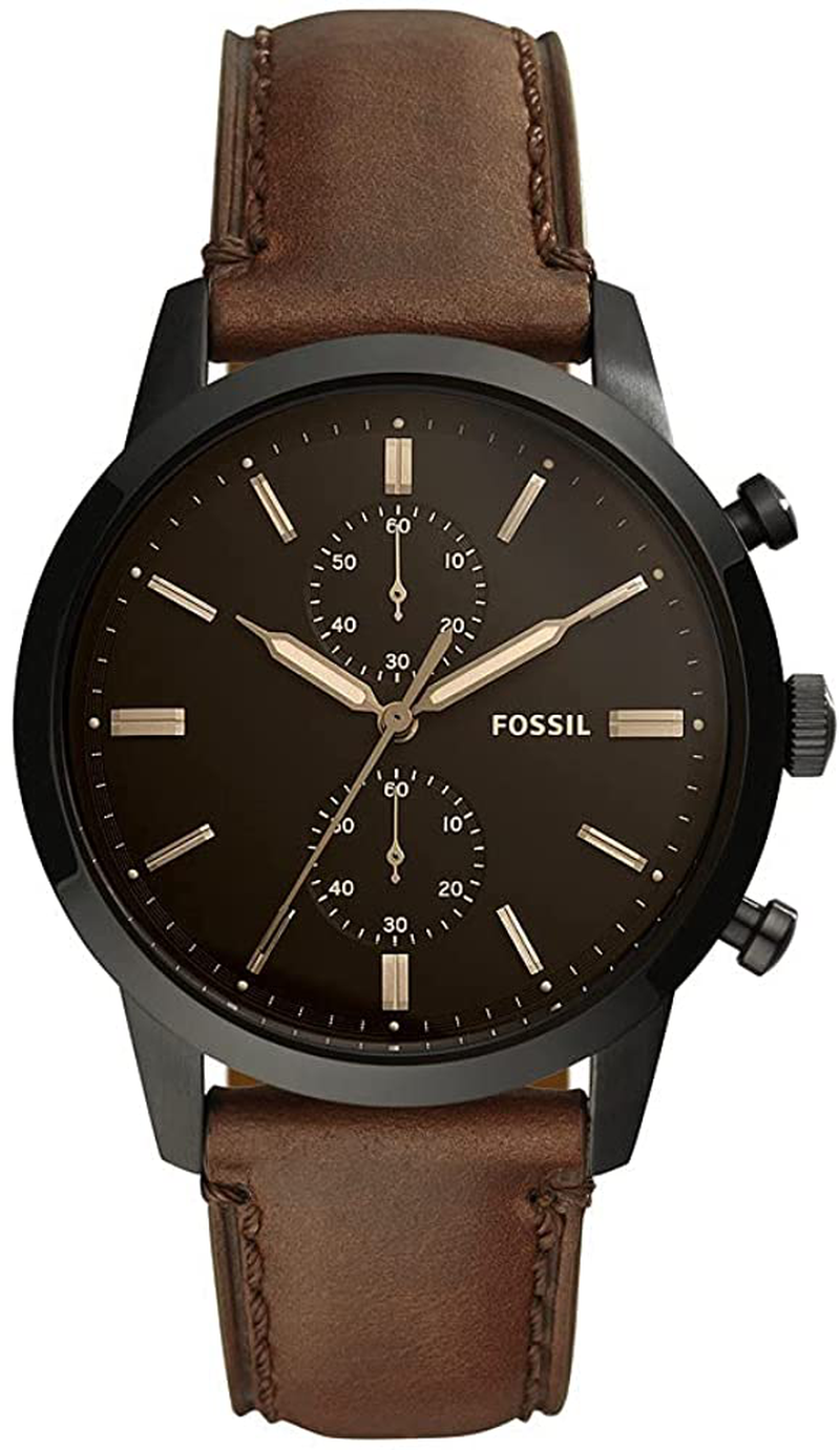 Fossil Men's Townsman Stainless Steel and Leather Casual Quartz Chronograph Watch