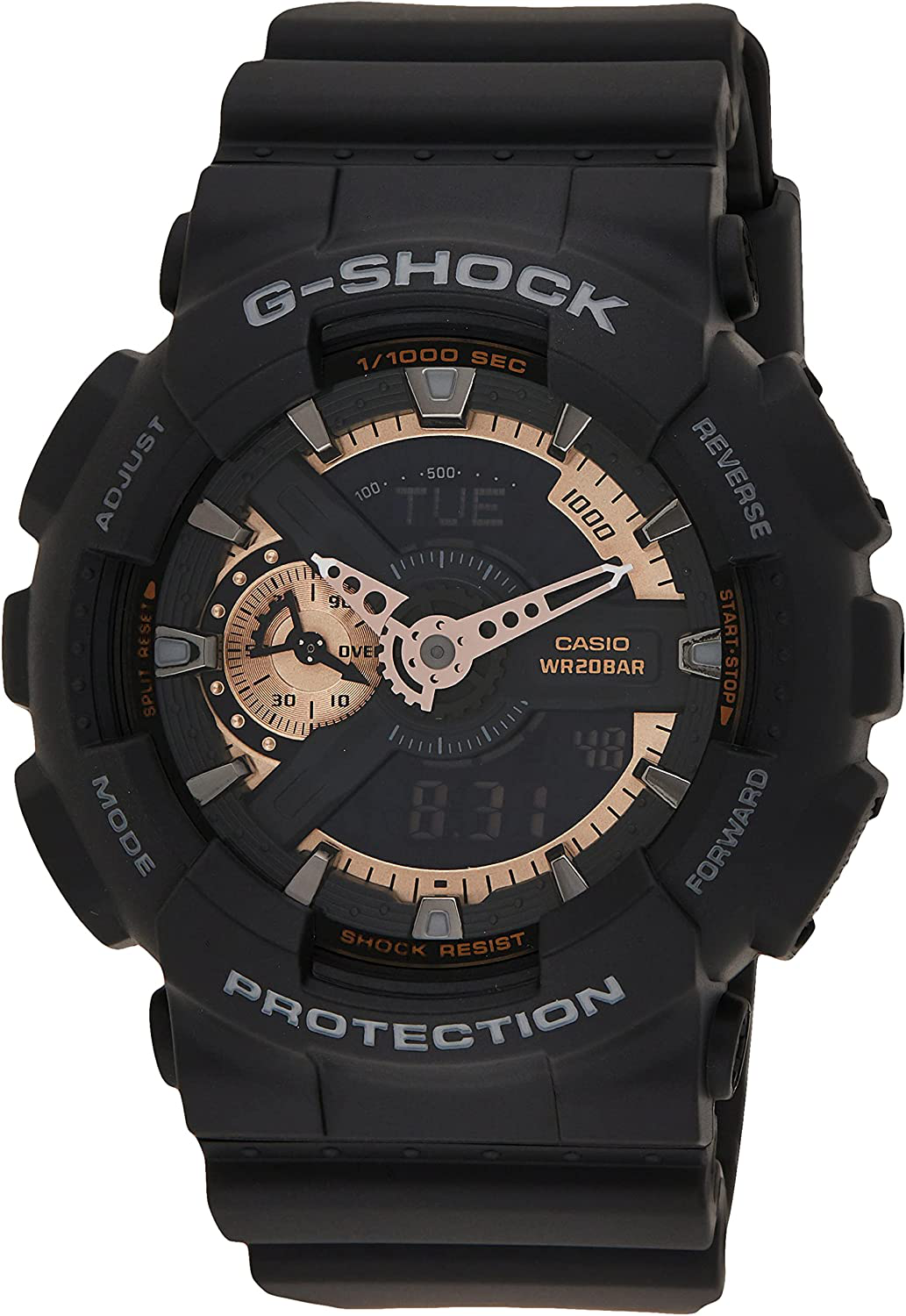 G-Shock X-Large Combi GA110 Black/Rose Gold