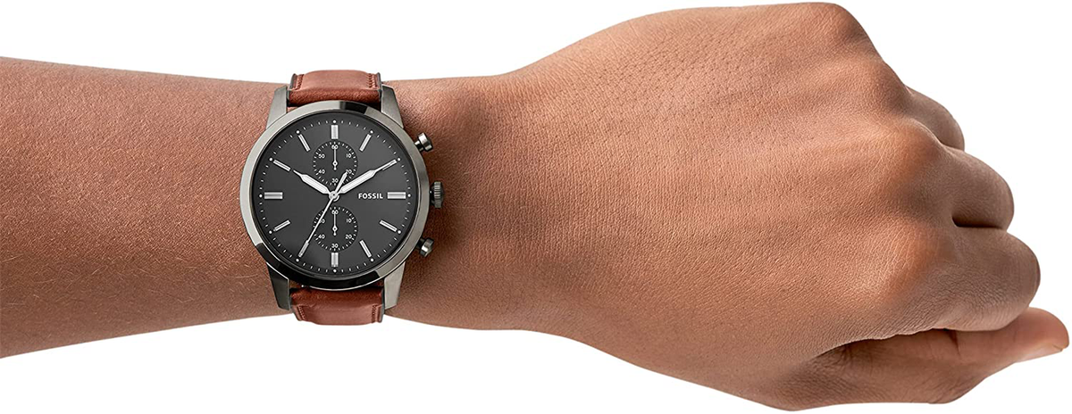 Fossil Men's Townsman Stainless Steel and Leather Casual Quartz Chronograph Watch