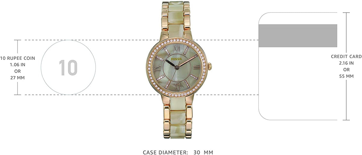 Fossil Women's Virginia Quartz Stainless Steel Dress Watch