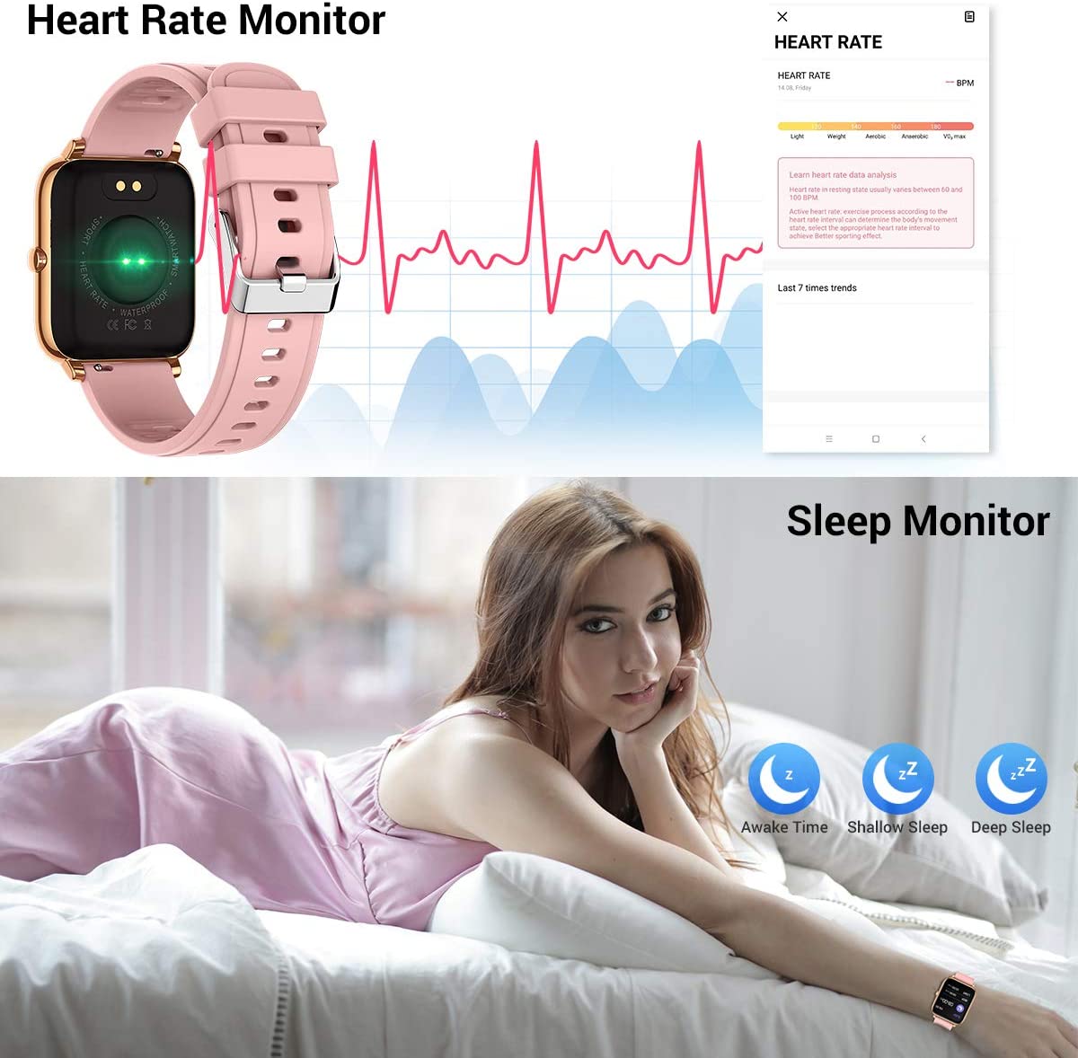 CanMixs Women's Smart Watch for Android& iOS