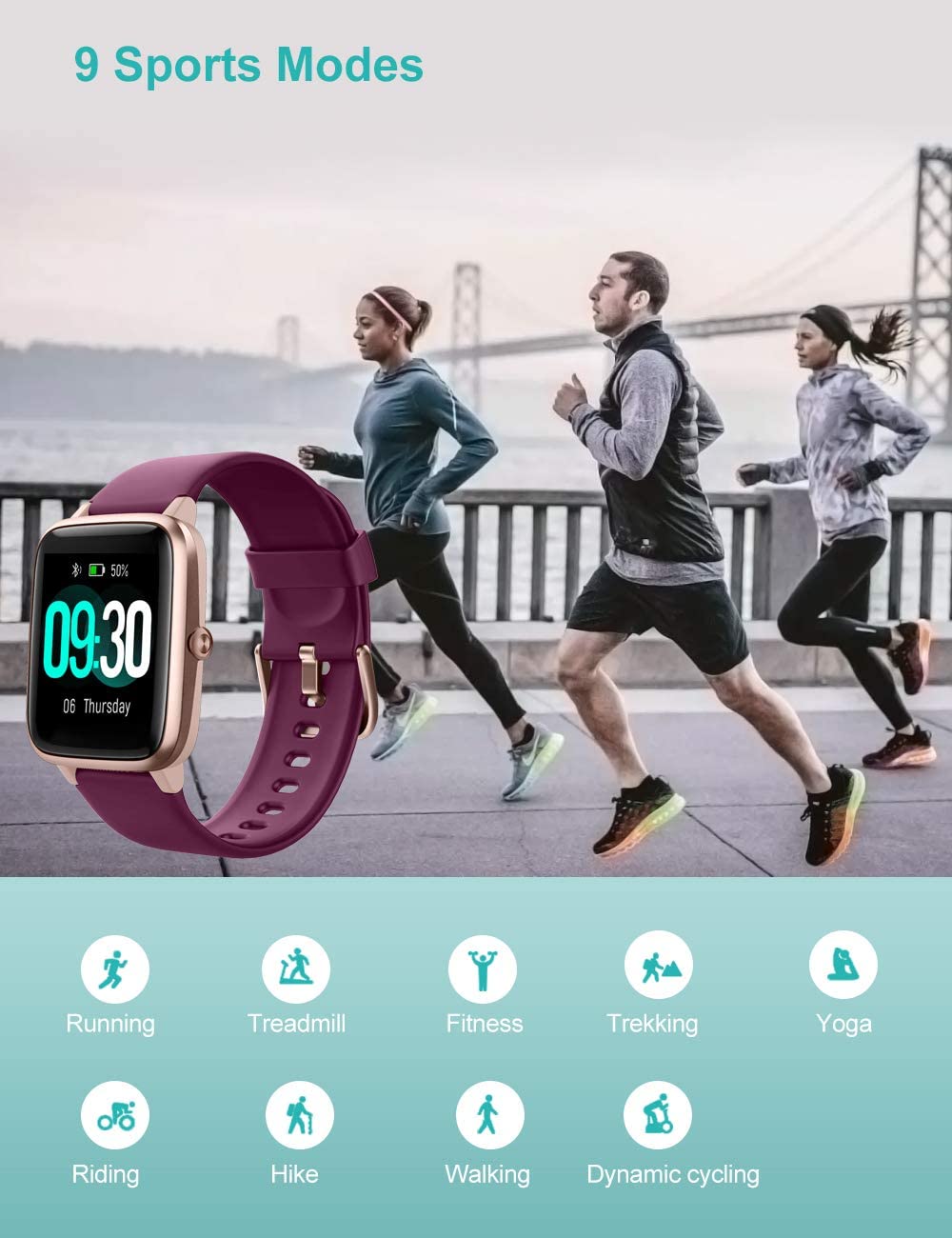 Willful Android& iOS IP68 Smart Watch
