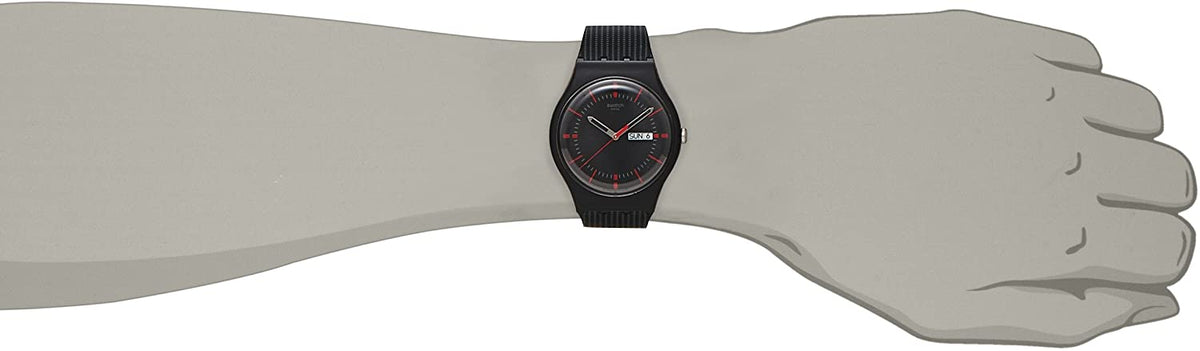 Swatch Unisex Black Watch SUOB714