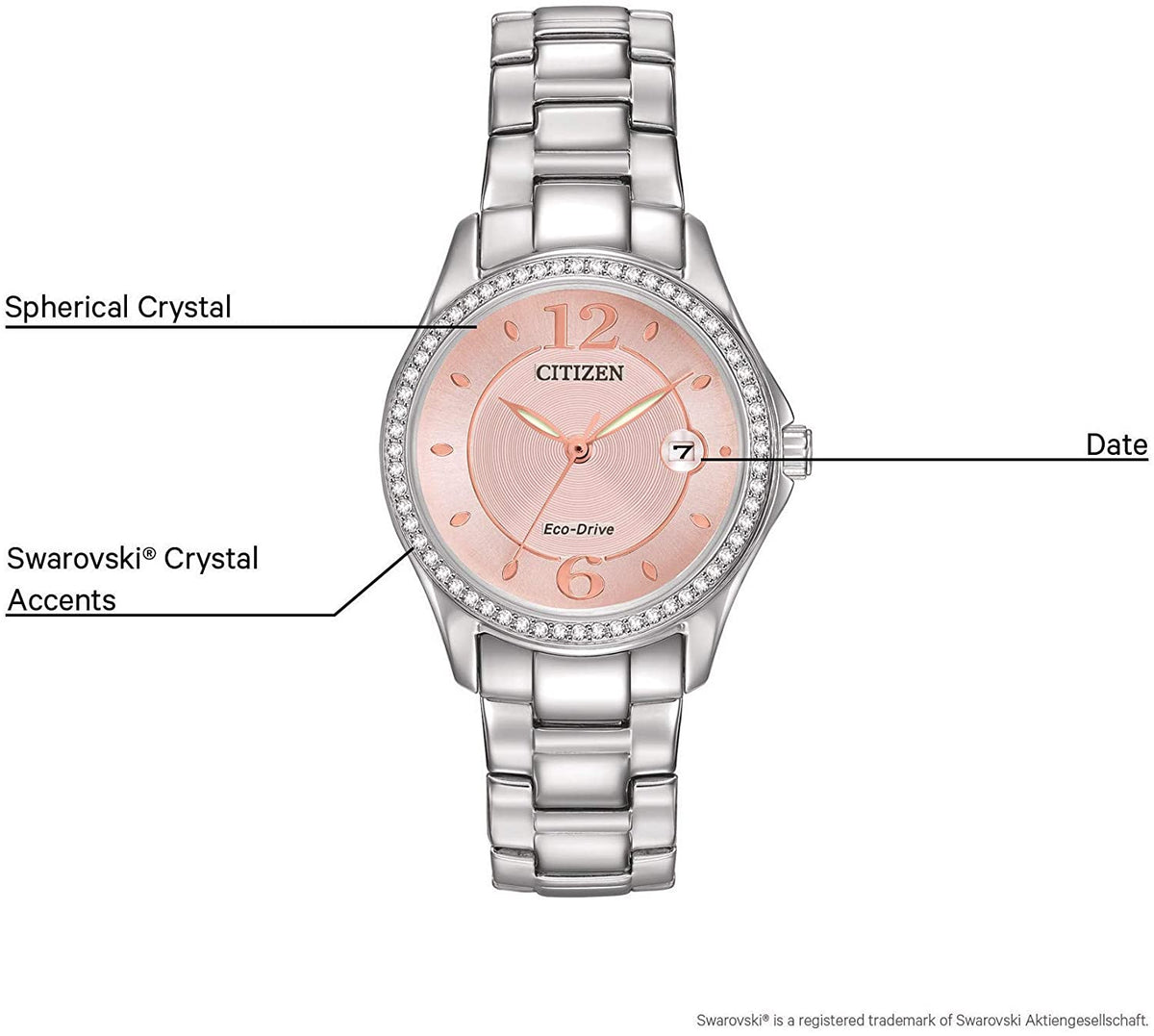 Citizen Women's Eco-Drive Crystal Watch FE1140-86X