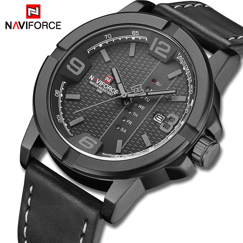 Men's Casual Leather Band Watch