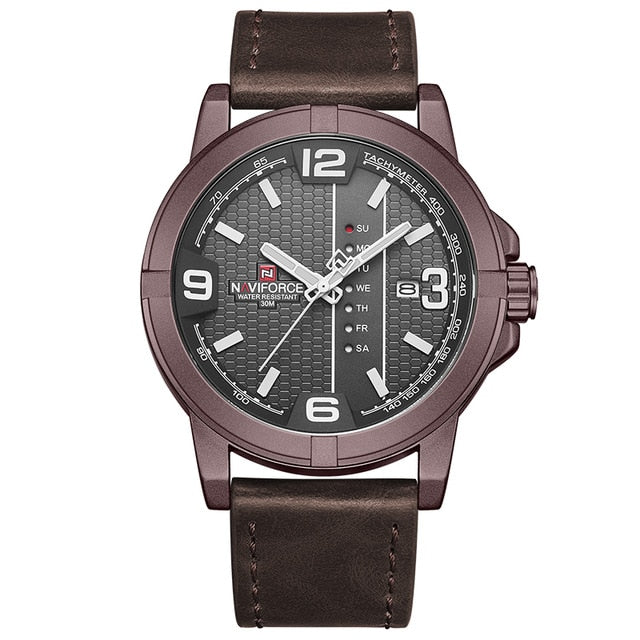 Men's Casual Leather Band Watch