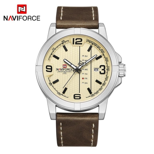 Men Casual Sports Leather Band Watch