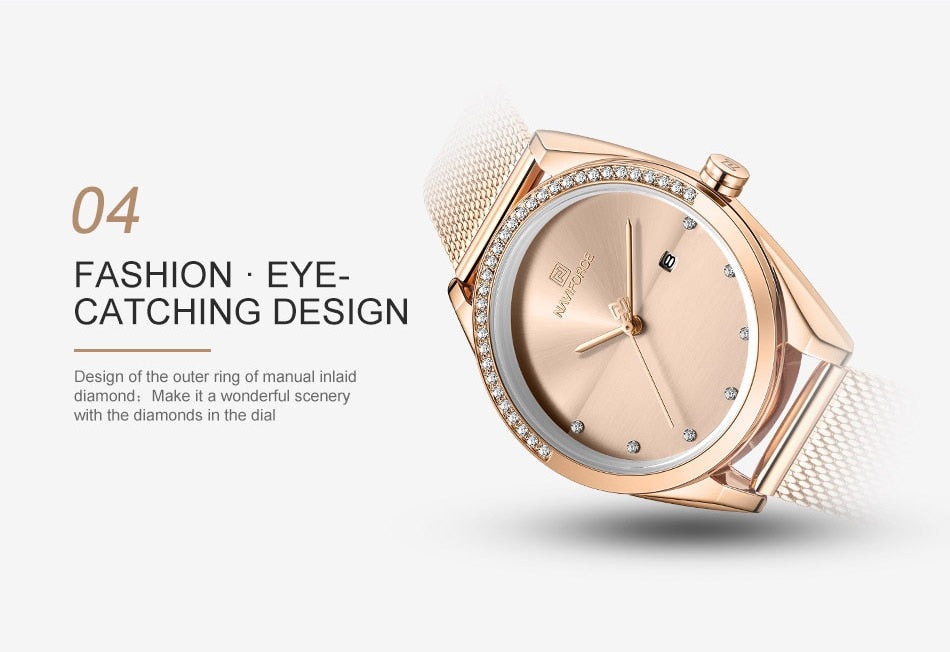 Lady's Luxury Fashion Stainless Steel Watch