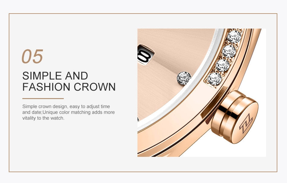Lady's Luxury Fashion Stainless Steel Watch