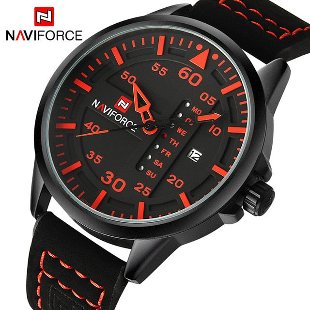 Men's Army/Sports Leather band Watch