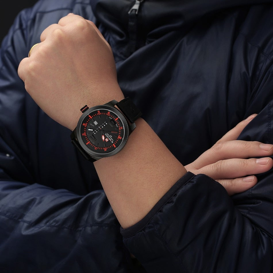 Men Casual Sports Leather Band Watch