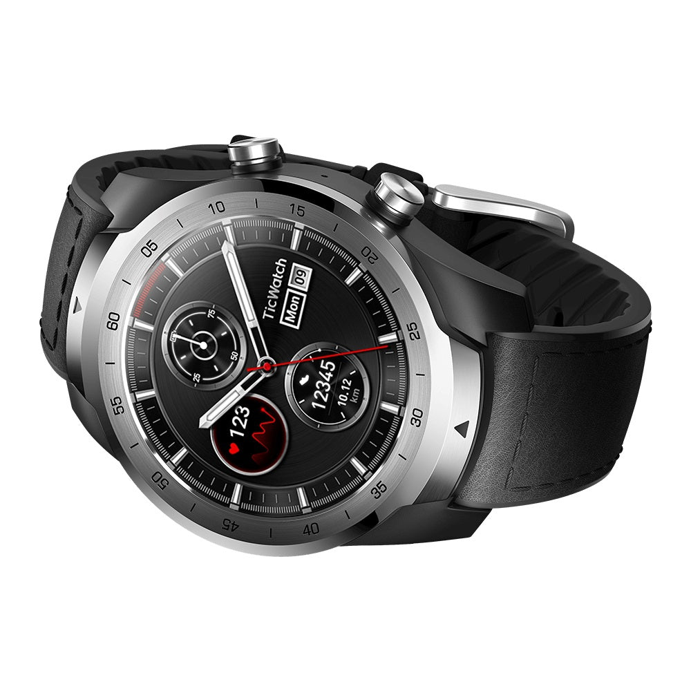 Ticwatch Pro 1.4 inch Bluetooth Sports Smart Watch IP68 Waterproof Built-in GPS NFC Heart Rate Monitor