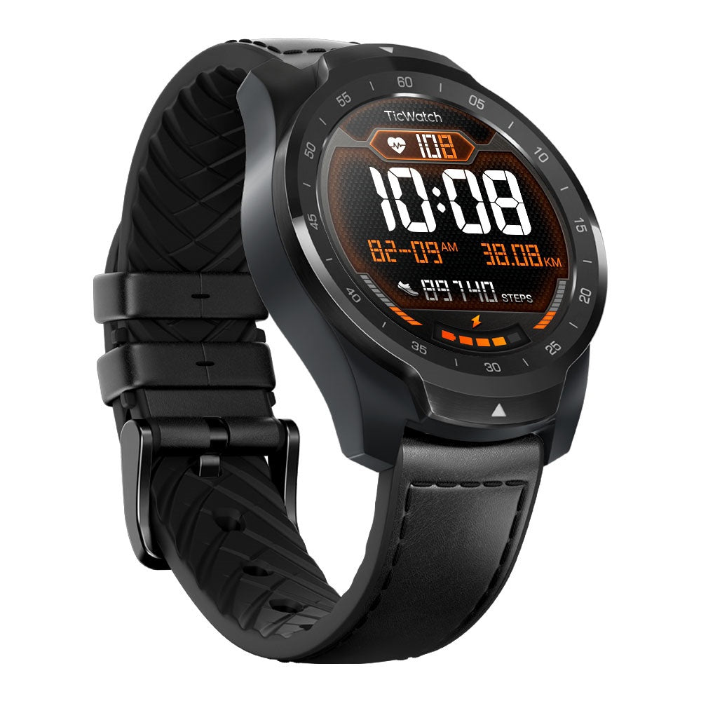 Ticwatch Pro 1.4 inch Bluetooth Sports Smart Watch IP68 Waterproof Built-in GPS NFC Heart Rate Monitor