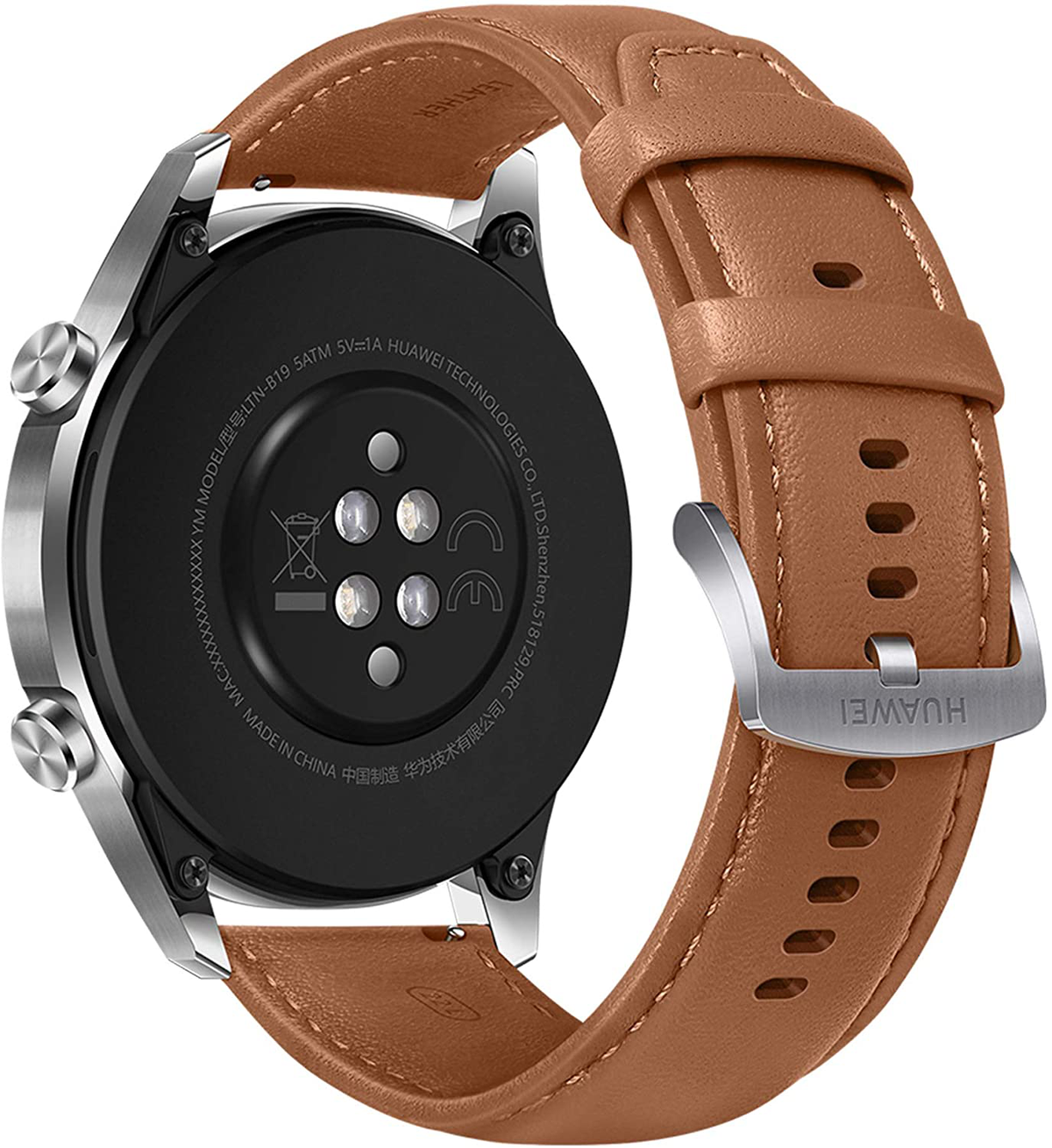 HUAWEI Watch GT 2 2019 Bluetooth SmartWatch, Longer Lasting 2 Weeks Battery Life, Waterproof, Compatible with iPhone and Android, 46mm No Warranty International Version (Pebble Brown)