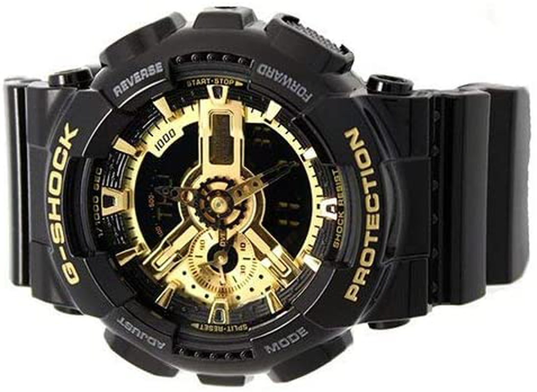 Casio G-Shock Men's Military GA-110 Watch, Black/Gold, One Size