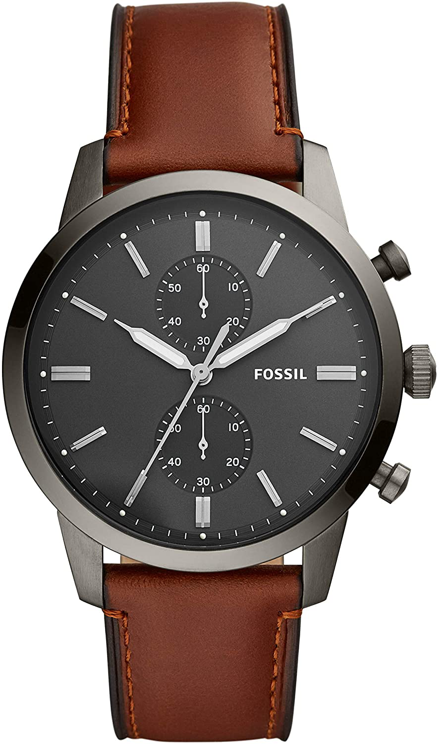 Fossil Men's Townsman Stainless Steel and Leather Casual Quartz Chronograph Watch