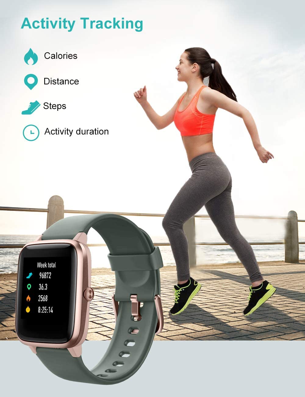 Willful Android& iOS IP68 Smart Watch
