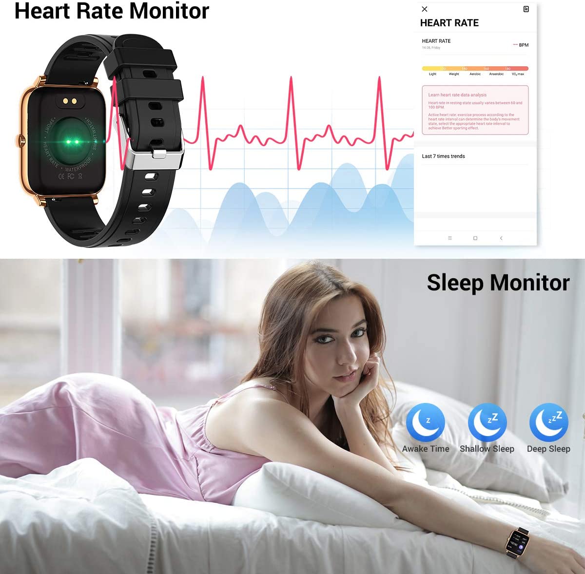 CanMixs Women's Smart Watch for Android& iOS