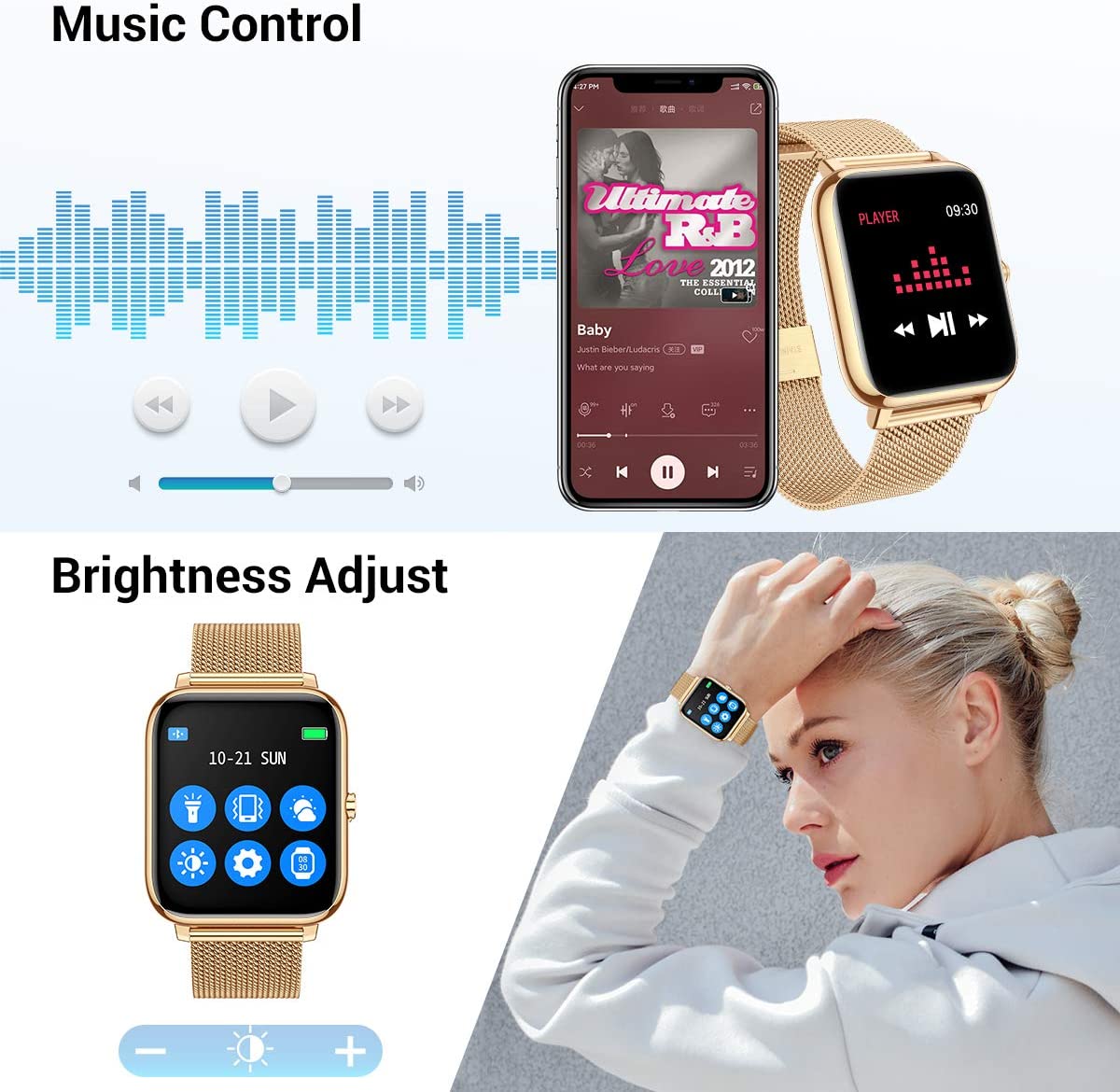 CanMixs Women's Smart Watch for Android& iOS