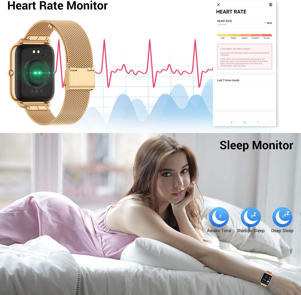 CanMixs Women's Smart Watch for Android& iOS