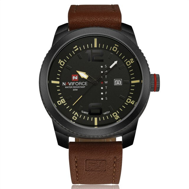 Men Casual Sports Leather Band Watch