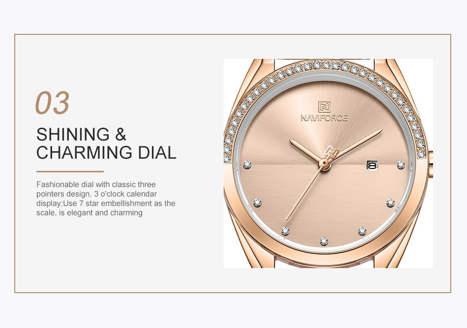 Lady's Luxury Fashion Stainless Steel Watch