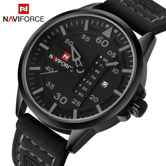 Men's Army/Sports Leather band Watch