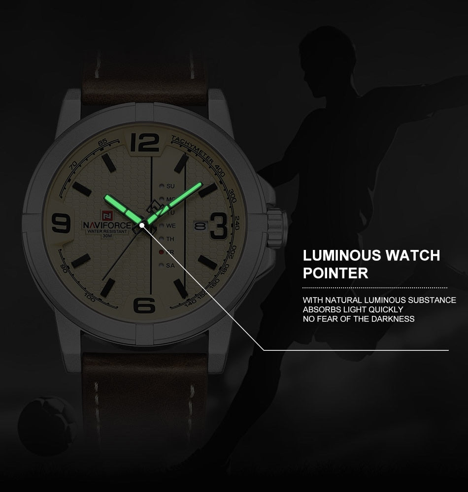 Men Casual Sports Leather Band Watch